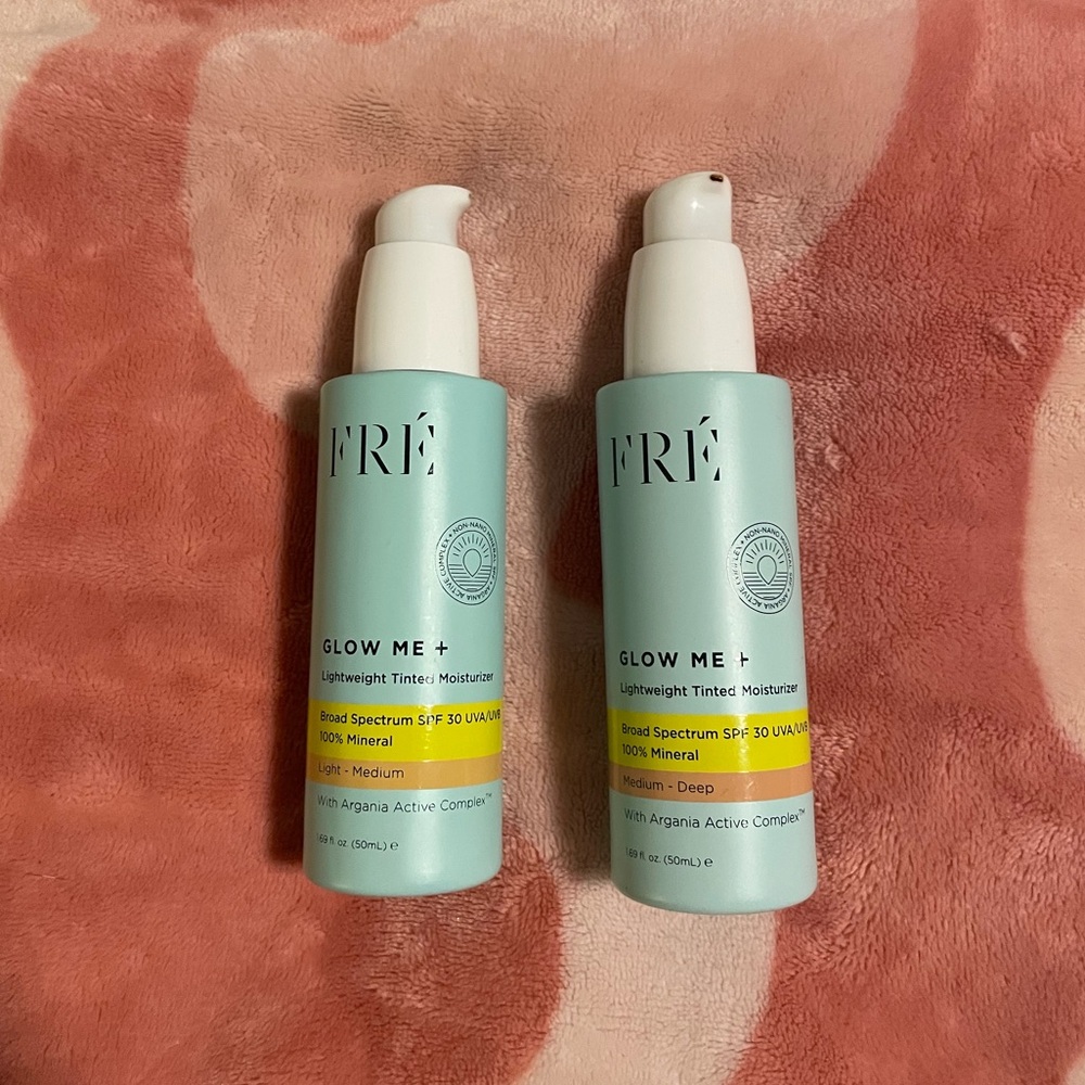 FRÉ Glow Me+ Lightweight Tinted Moisturizer Bundle -Light-Medium & Medium